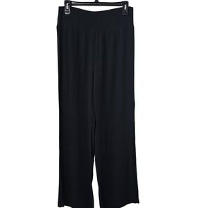 Black Flowy Split Leg Womens Wide Leg Harem Beach Pant Size small